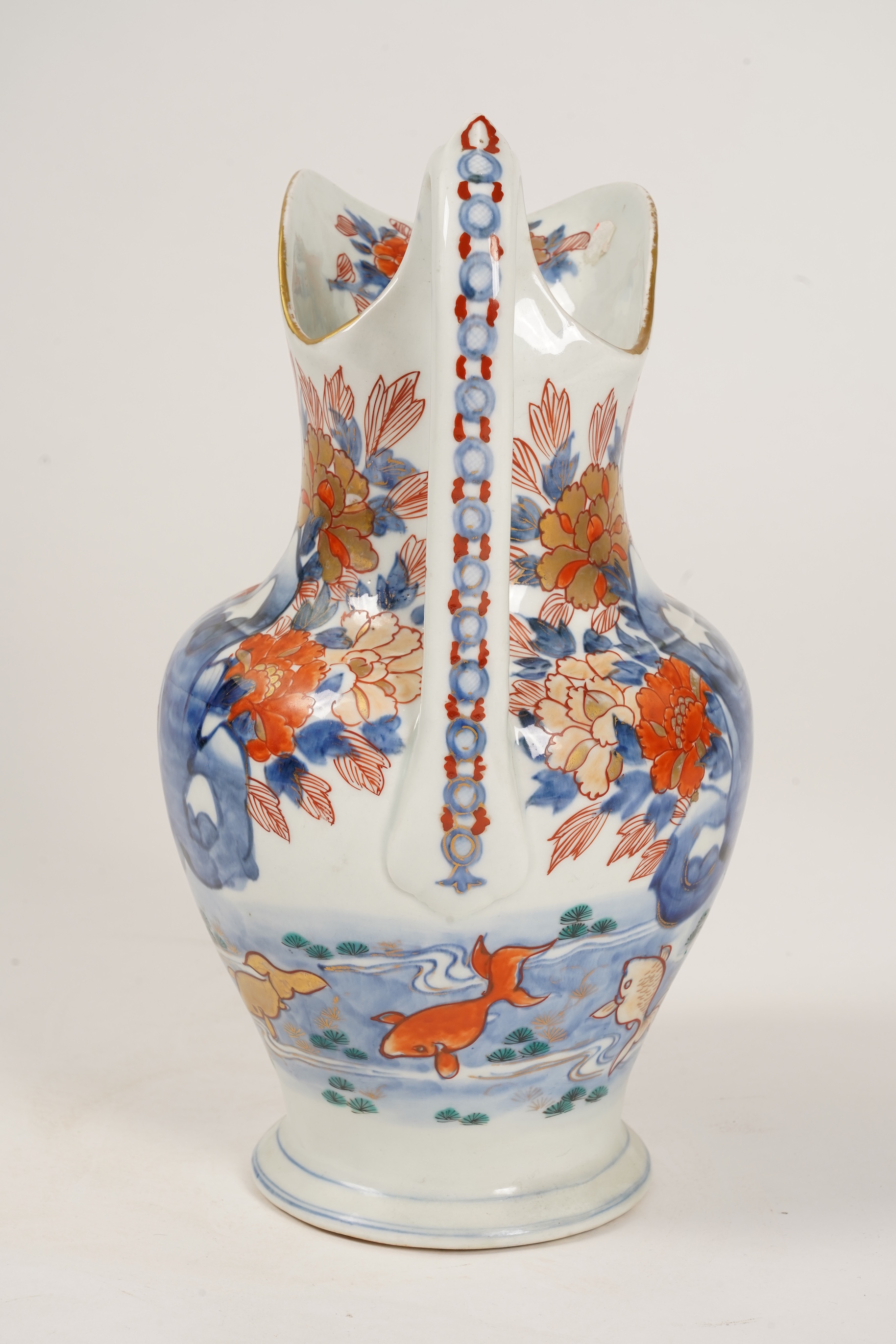 A Japanese Imari ewer and basin, late 19th century